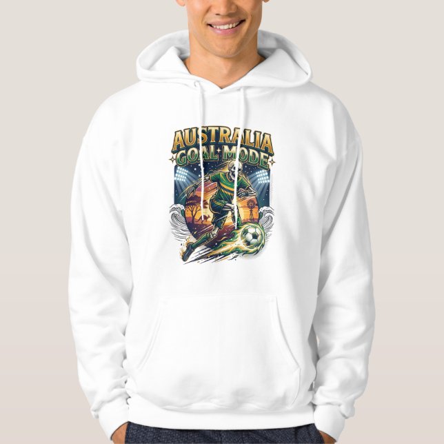 Veste À Capuche Australie Mode Objectif Squelette Batteur Nations  (Devant)