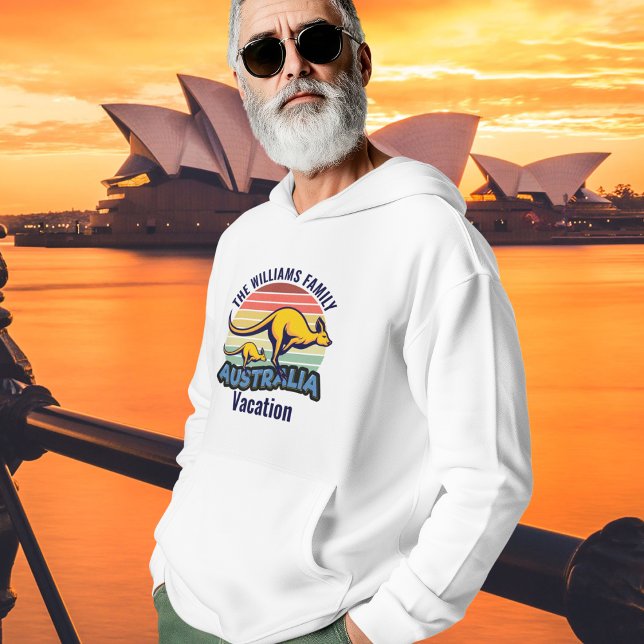 Veste À Capuche Australie Voyage Kangaroo Sunset Custom (Créateur téléchargé)