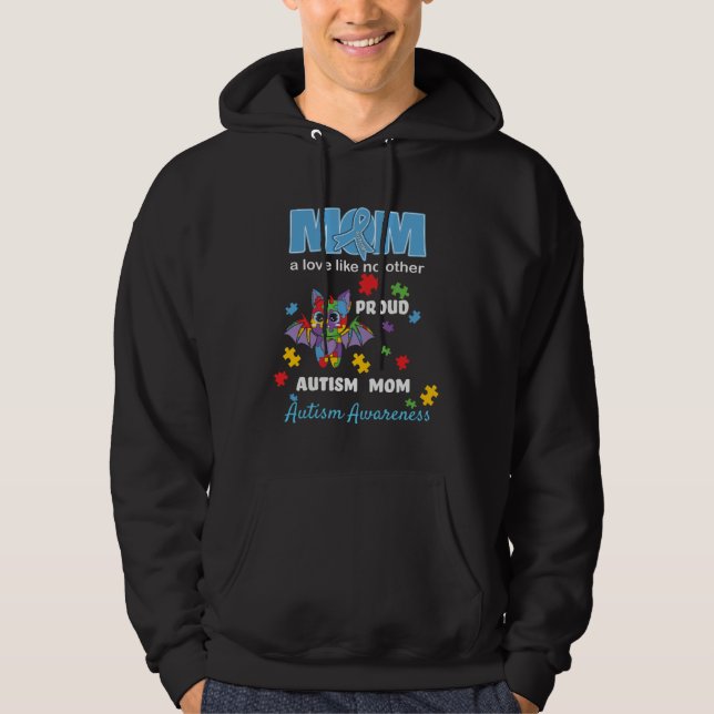 Veste À Capuche Autism Awareness Mom Kids Mother Love Proud Autism (Devant)