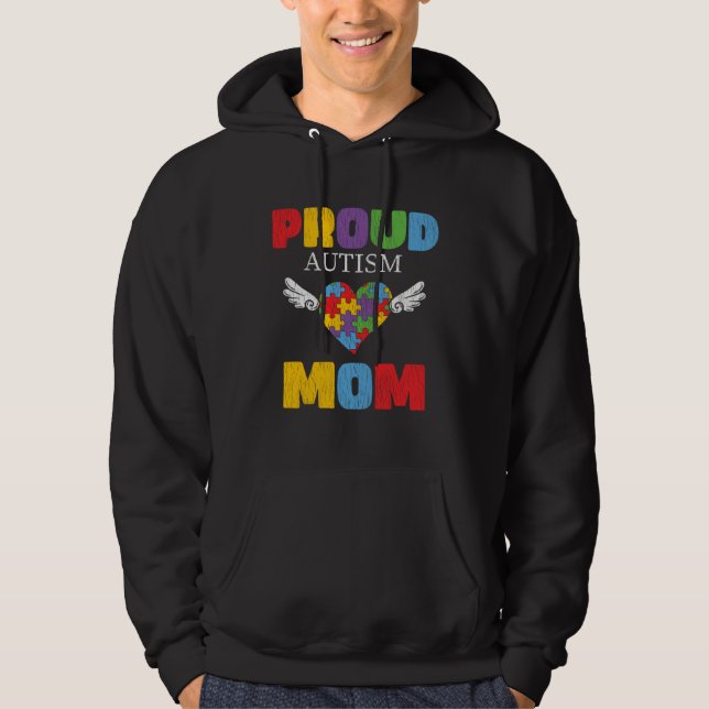 Veste À Capuche Autism Awareness Mom Proud Autistic Son Daughter M (Devant)