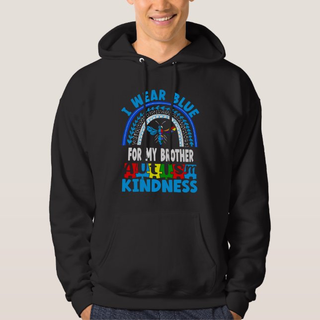 Veste À Capuche Autism Brother Rainbow Bee Kindness (Devant)