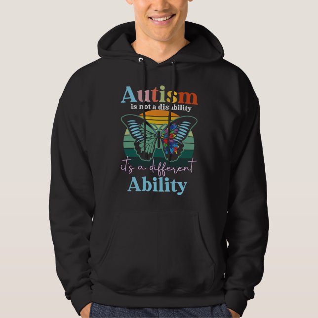 Veste À Capuche Autism is not a Disability its a Different Ability (Devant)