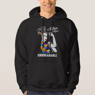Veste À Capuche Autism Mom Unbreakable Sensibilisation sur l'autis