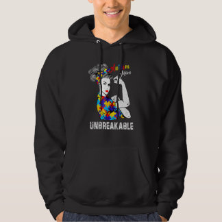 Veste À Capuche Autism Mom Unbreakable T-Sensibilisation sur l'aut