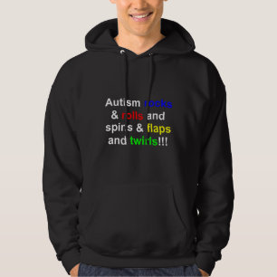 Veste À Capuche Autism Rocks &amp Rouleaux &amp Spins &amp