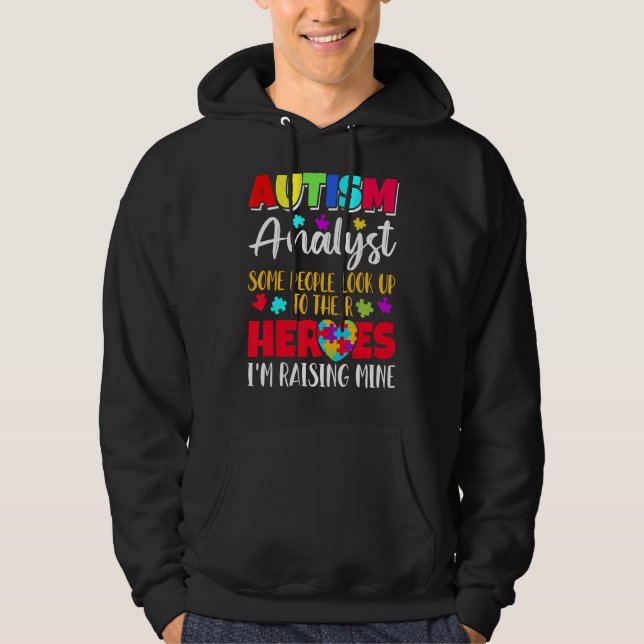 Veste À Capuche Autisme Analyste Certaines personnes regardent leu (Devant)
