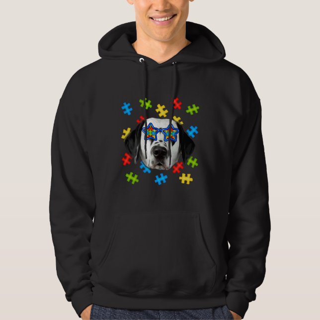 Veste À Capuche Autisme dalmate mignon Puzzle Lunettes de soleil C (Devant)
