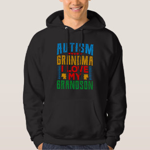 Veste À Capuche Autisme grand-mère J'aime mon petit-fils grand-par