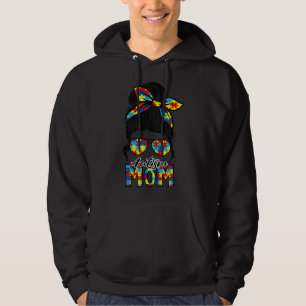 Veste À Capuche Autisme Maman Vie Messager Bun Mère Fête S