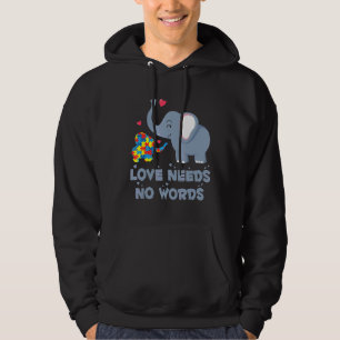 Veste À Capuche Autisme-Puzzle Elephant Sensibilisation sur l'auti