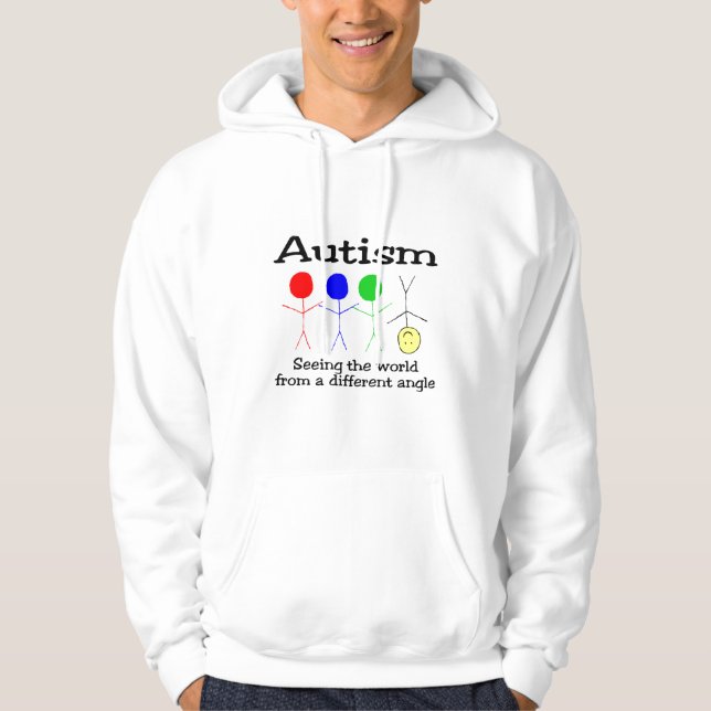 Veste À Capuche Autisme voyant le monde d'un angle différent (Devant)