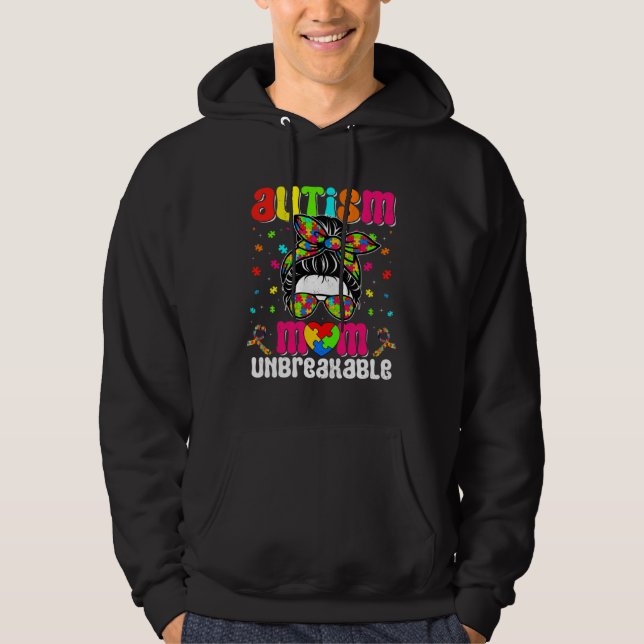 Veste À Capuche Autistic Autism Awareness Mom Life Women Cute Moth (Devant)