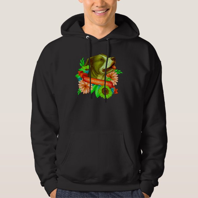 Veste À Capuche Autocollant américain Pitbull Terrier (Devant)