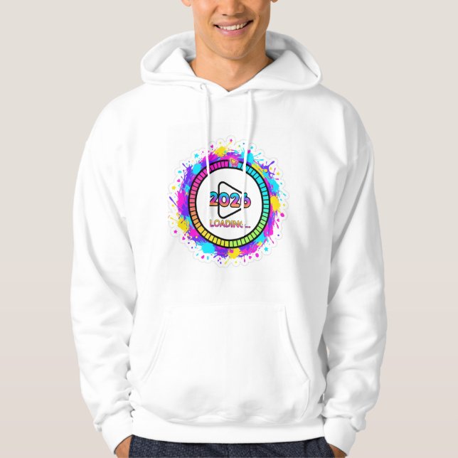 Veste À Capuche Autocollant de barre de progression 2026 (Devant)