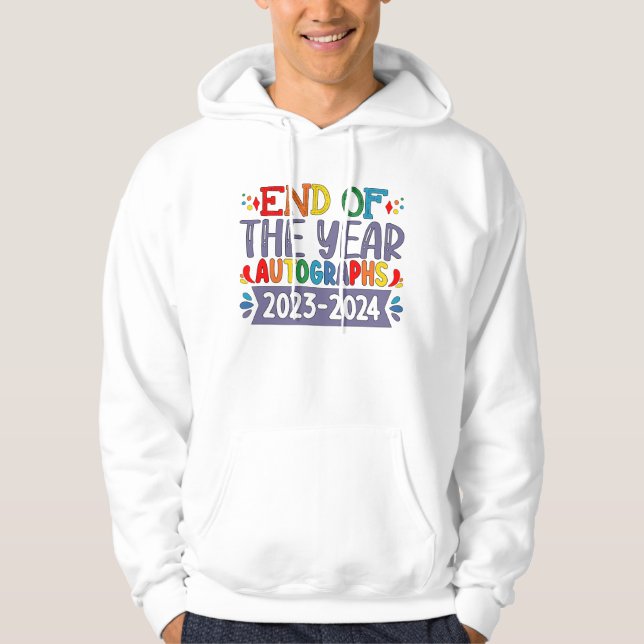 Veste À Capuche Autographes de fin d'année 2024 Dernier jour d'éco (Devant)
