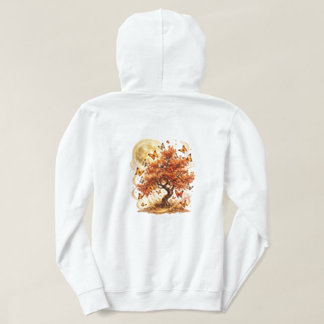 Veste À Capuche Autumn Moon Tree Art (Design dos)
