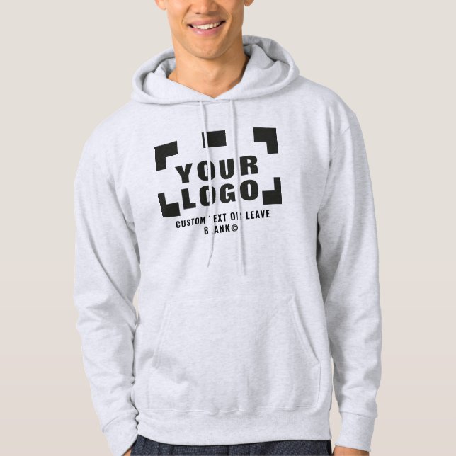 Veste À Capuche Avant +optionnel Arrière, logo Entreprise gris cla (Devant)