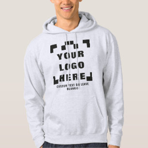 Veste À Capuche Avant +optionnel Arrière, logo Entreprise gris cla