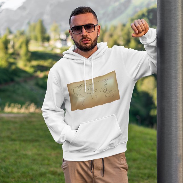 Veste à capuche avec ancienne carte du monde (Créateur téléchargé)