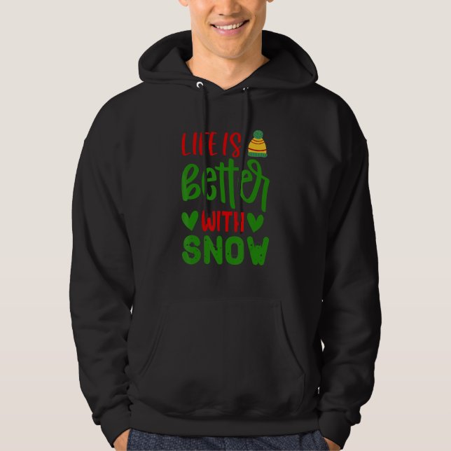 Veste À Capuche avec de la neige (Devant)