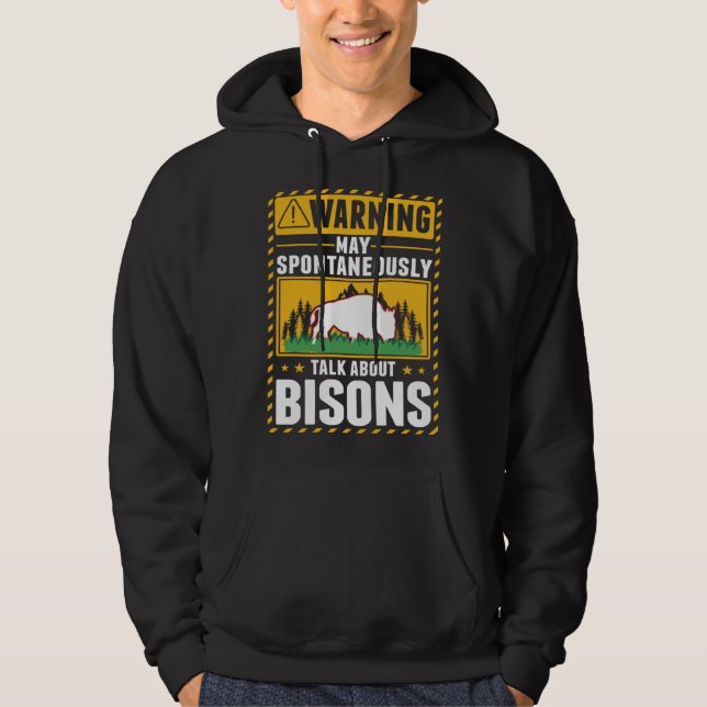 Veste À Capuche Avertissement Bison Buffle d'eau (Devant)