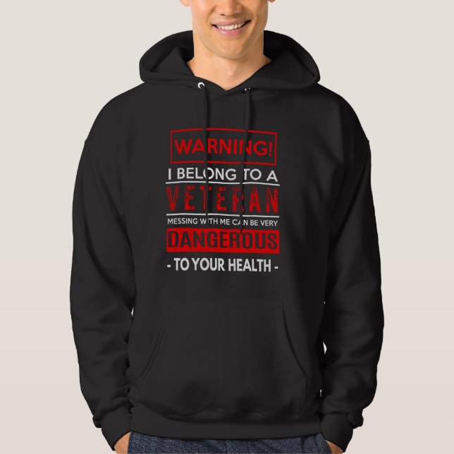 Veste À Capuche Avertissement Dangereux  (Devant)