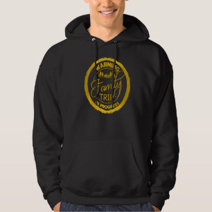 Veste À Capuche Avertissement Famille Réunion Voyage En Cours Fami