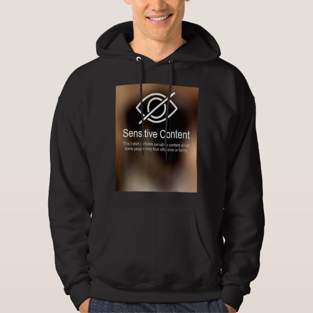 Veste À Capuche Avertissement sur le contenu sensible 2 (Devant)