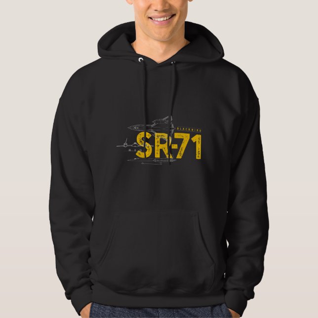 Veste À Capuche Avion militaire à réaction SR-71 Blackbird (Devant)