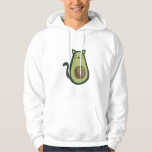 Veste À Capuche Avocado Chat Drôle Manger Vert Kitten Meow