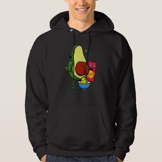 Veste À Capuche Avocado Pun Wordplay Healthy Eating Habit Vegan Ve (Devant)