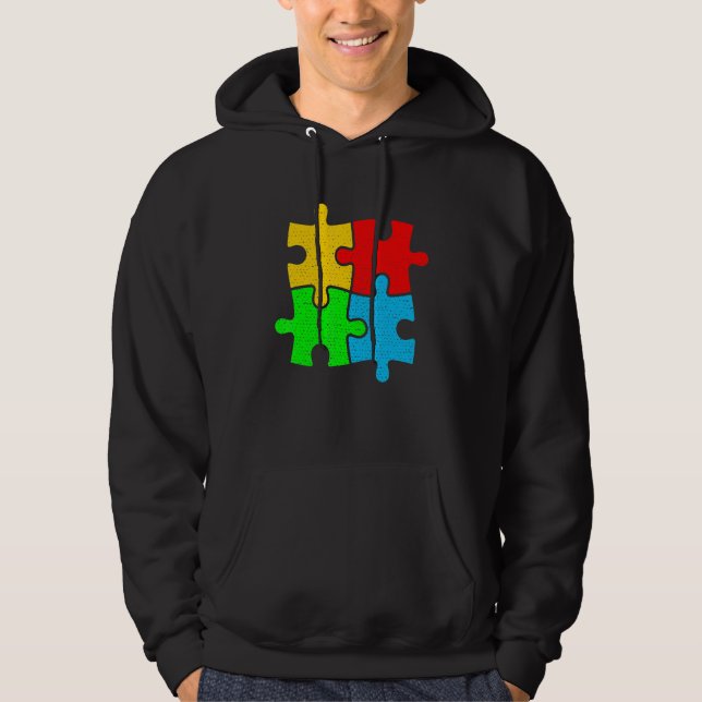 Veste À Capuche Awesome Autisme Puzzle Sensibilisation sur l'autis (Devant)