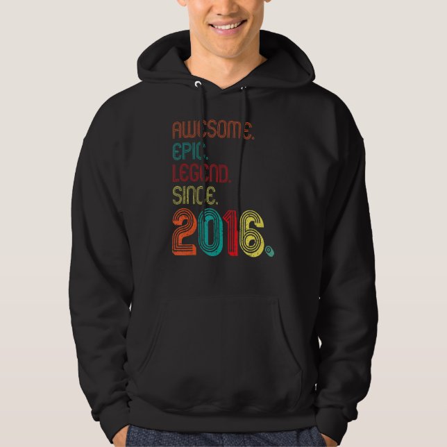Veste À Capuche Awesome Epic Legend depuis 2016 6 Ans 6e Bir (Devant)