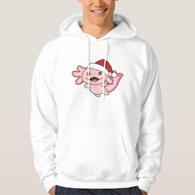 Veste À Capuche Axolotl Joyeux Noël hiver Axolotl (Devant)