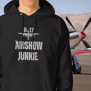 Veste À Capuche B-17 Avion Vintage Passionné de Spectacle Aérien A