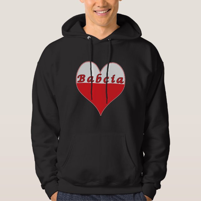 Veste À Capuche Babcia Coeur polonais (Devant)