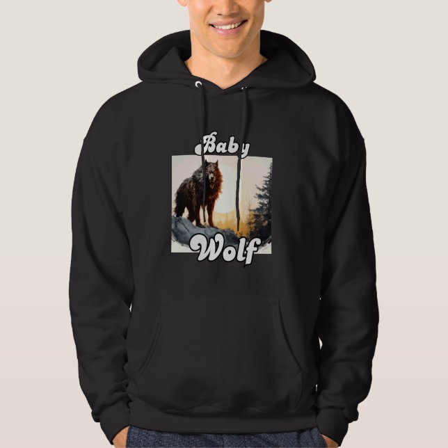 Veste À Capuche Baby Wolf Matching Tribe Wolves Moon Kids Camping (Devant)