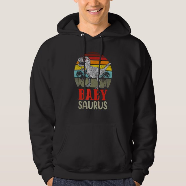 Veste À Capuche Babysaurus Rex Dinosaur Baby Saurus Famille (Devant)