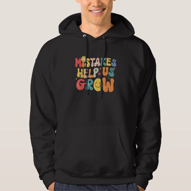 Veste À Capuche Back To School Growth Mindset Positive Mistakes He (Devant)