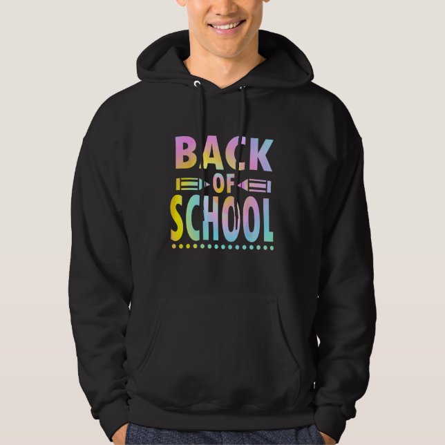 Veste À Capuche Back To School Happy First Day Of School Tie dye T (Devant)