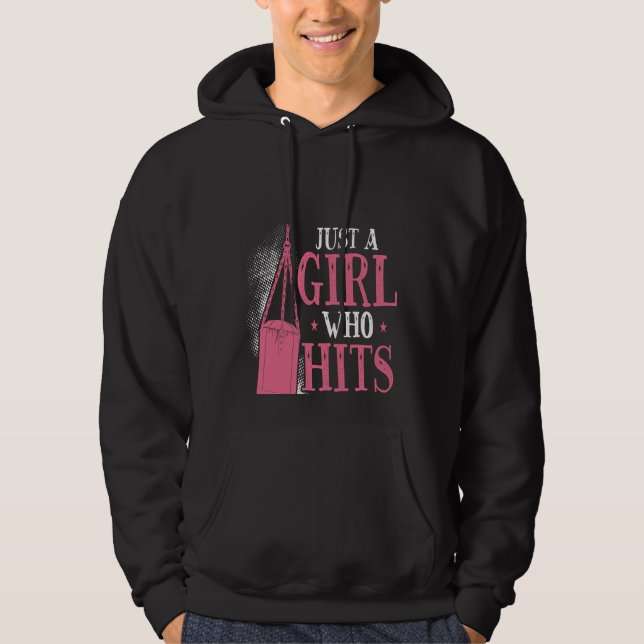 Veste À Capuche Backprint Just A Girl Who Hits Things Woman Boxing (Devant)