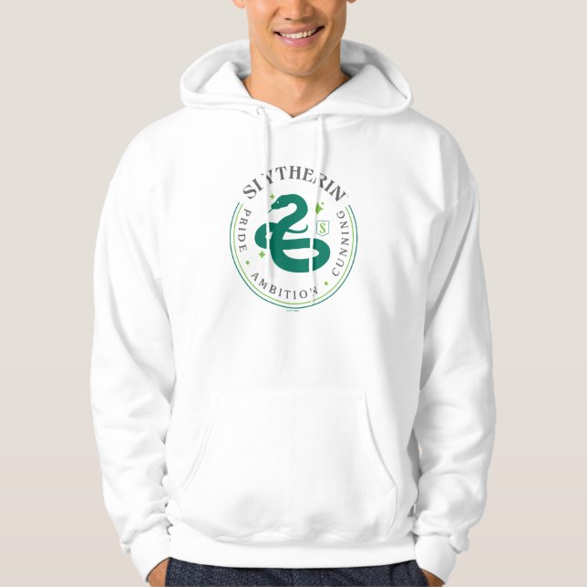 Veste À Capuche Badge de fierté de la maison serpent vert SLYTHERI (Devant)