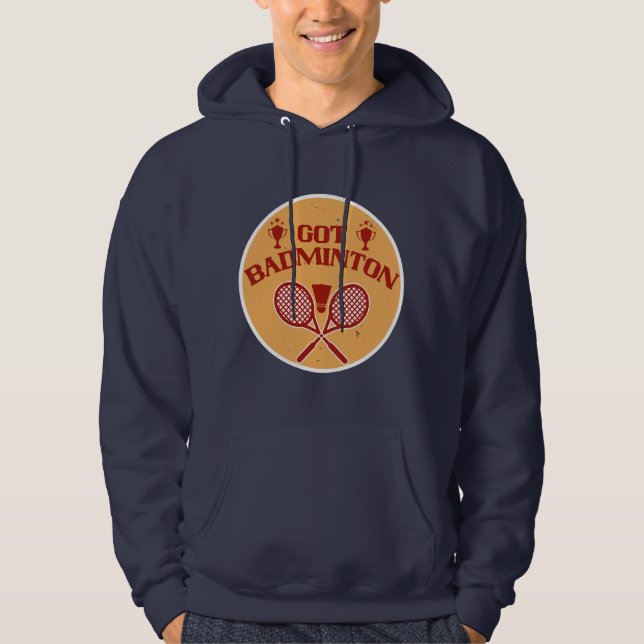 Veste À Capuche Badminton - J'ai reçu Badminton (Devant)