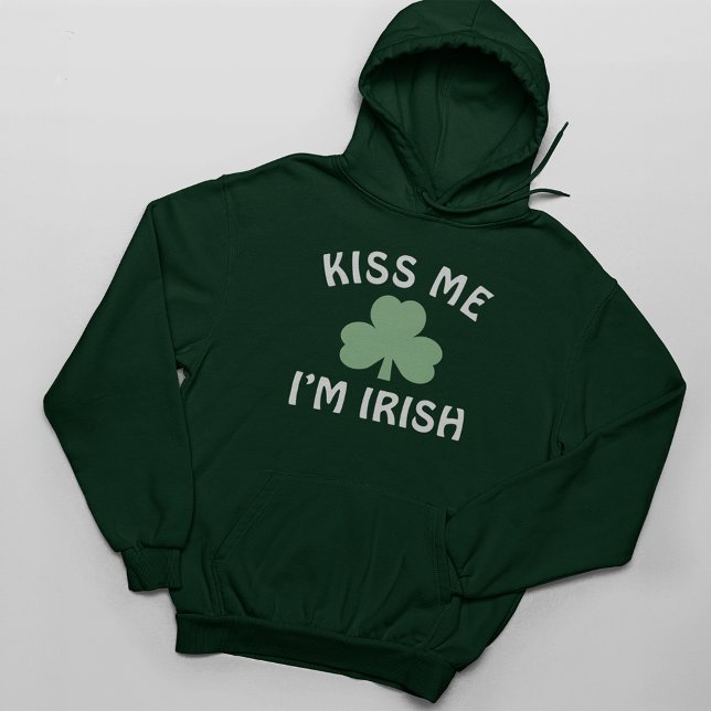 Veste À Capuche Baiser vert moi je suis irlandais St Patricks Day (Créateur téléchargé)