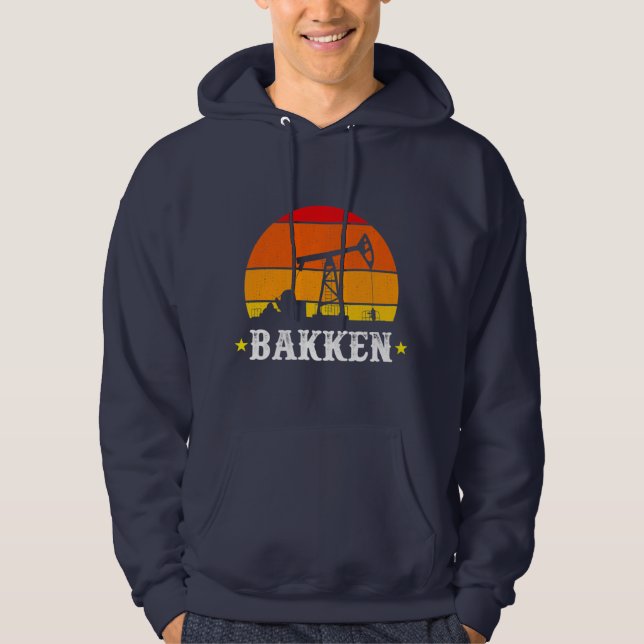 Veste À Capuche bakken forage de puits grunge poubelle Premium (Devant)