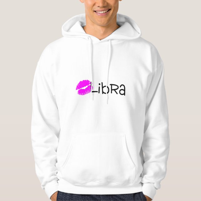 Veste À Capuche Balance avec le baiser rose (Devant)