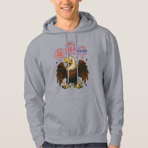Veste À Capuche Bald Eagle avec Fireworks - USA 250 ans 1776-2026