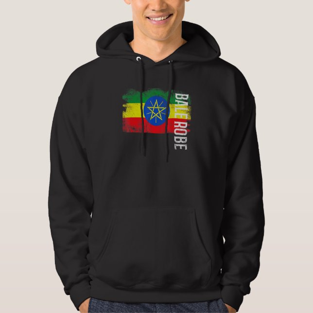 Veste À Capuche Bale Robe Éthiopie Drapeau Pour Éthiopiens Hommes  (Devant)