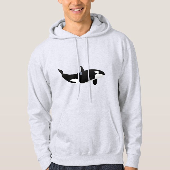 Veste À Capuche Baleine d'Orca (Devant)