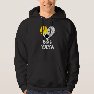Veste À Capuche Ball Yaya Coeur Softball Volley-ball Soccer Yaya